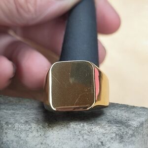 Goldtone Men's Statement Ring